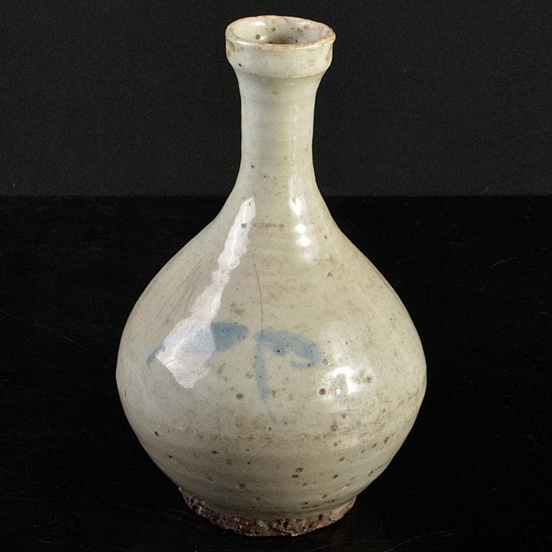 朝鮮美術　李朝　高麗白磁　染付　徳利　N　R5929