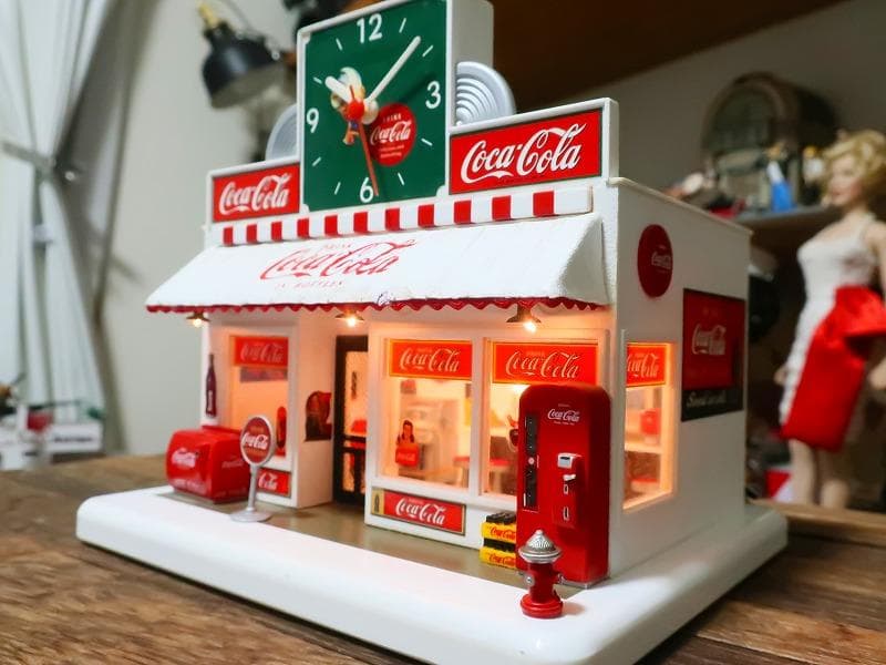 爆レア★絶版★コカコーラ ダンバリーミント アメリカンダイナー ジオラマクロック
