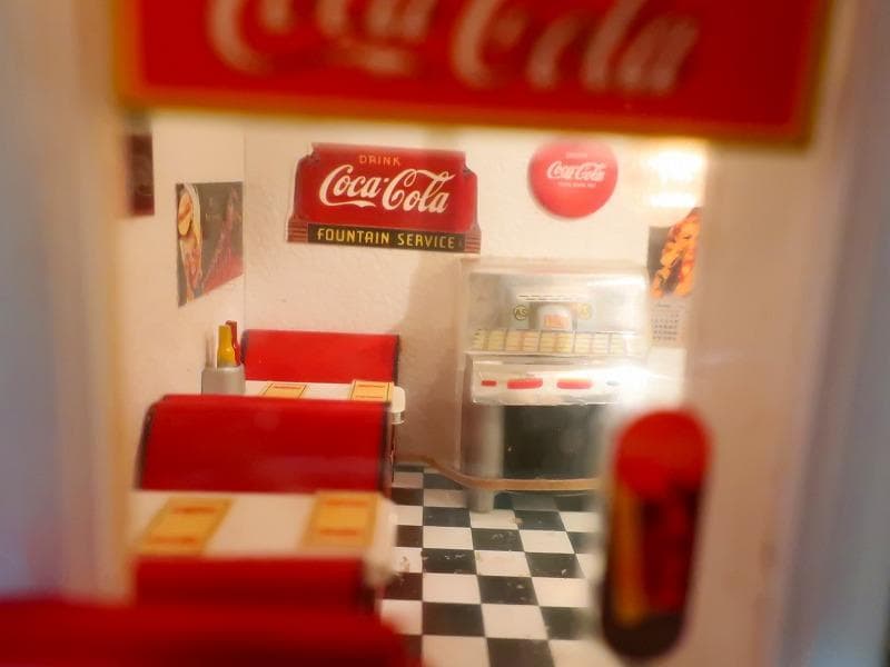 爆レア★絶版★コカコーラ ダンバリーミント アメリカンダイナー ジオラマクロック