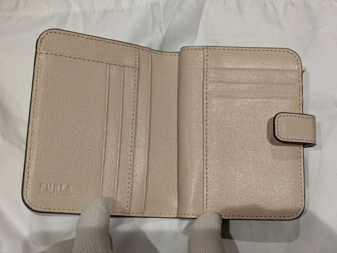 【新品未使用 ★箱付】フルラ バビロンs 二つ折り財布 ベーシュ バレリーナ