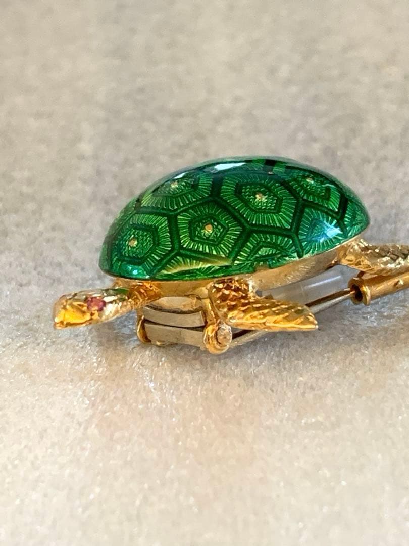 希少☆BOUCHERON☆ブシュロン 亀タートル ヘキサゴン　ブローチ