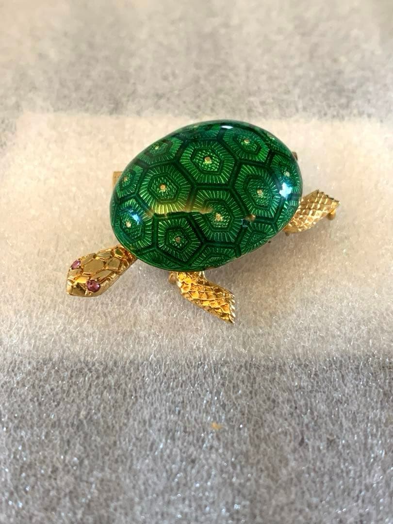 希少☆BOUCHERON☆ブシュロン 亀タートル ヘキサゴン　ブローチ