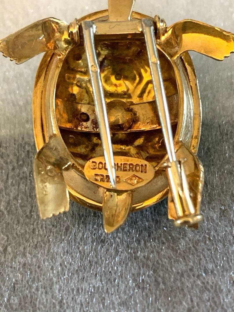 希少☆BOUCHERON☆ブシュロン 亀タートル ヘキサゴン　ブローチ