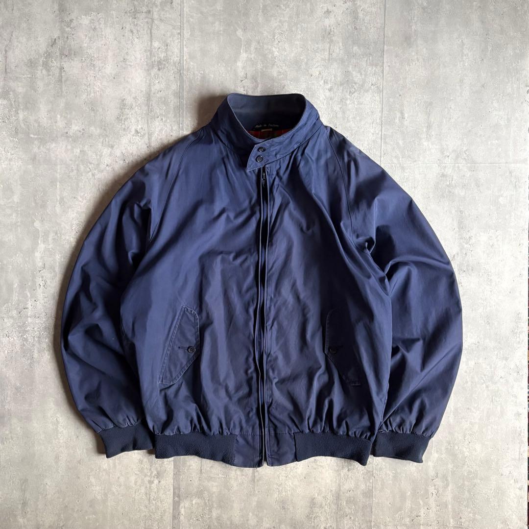 【80s BARACUTA】G9 ハリントンジャケット　UK製　茄子紺　短丈
