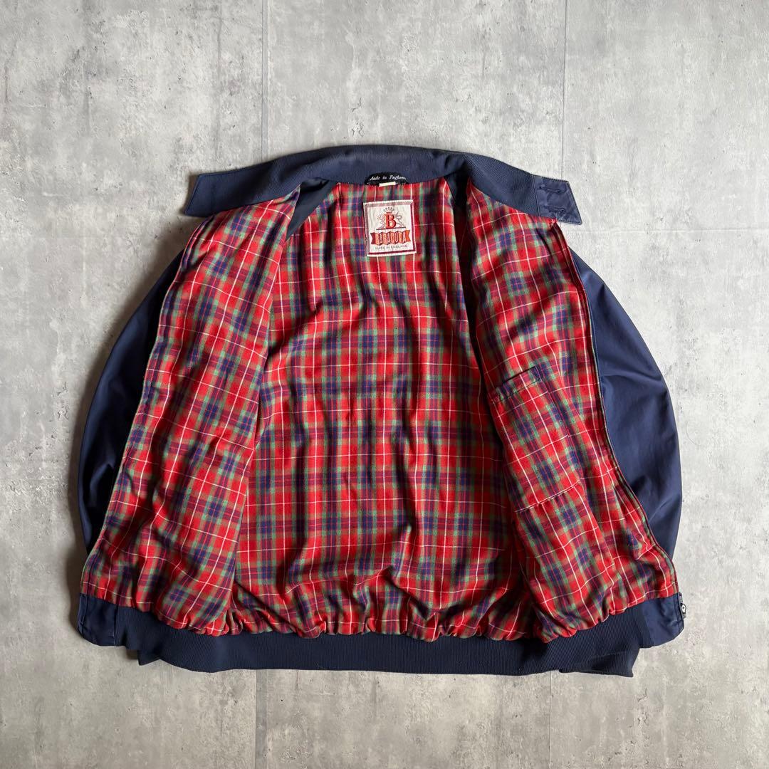 【80s BARACUTA】G9 ハリントンジャケット　UK製　茄子紺　短丈