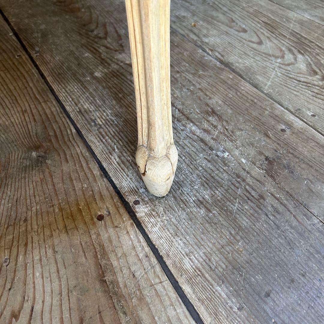 フランスアンティーク　ダイニングテーブル　スクエアテーブル　猫脚　剥離　正方形