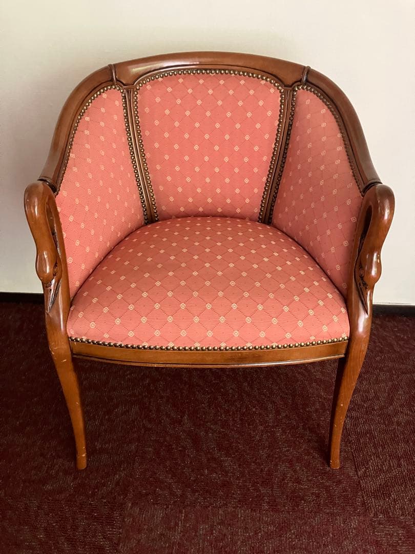 イタリア製 ハンドメイド 1人掛けクラシックチェア 布張り