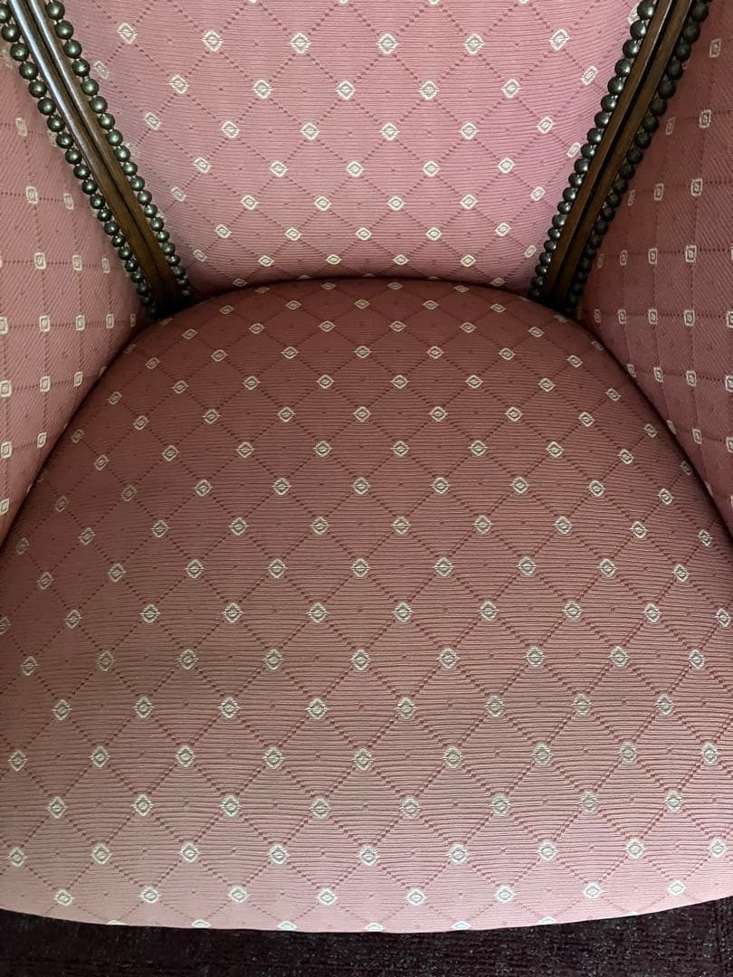 イタリア製 ハンドメイド 1人掛けクラシックチェア 布張り