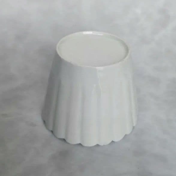 古伊万里　白磁　菊形　猪口　向付　骨董　江戸時代　アンティーク　金継ぎ