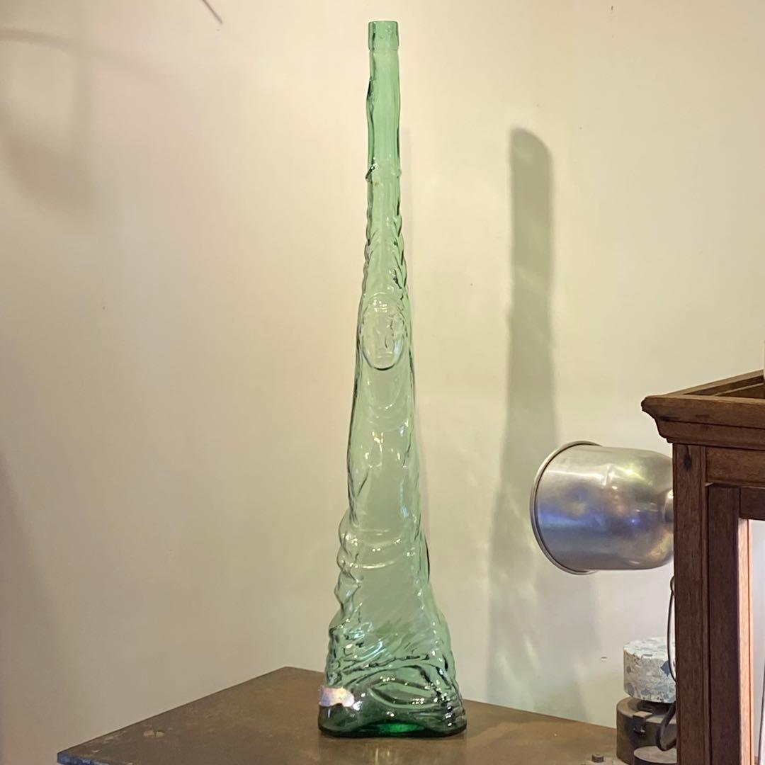 イタリア ビンテージワインボトル 緑ガラス