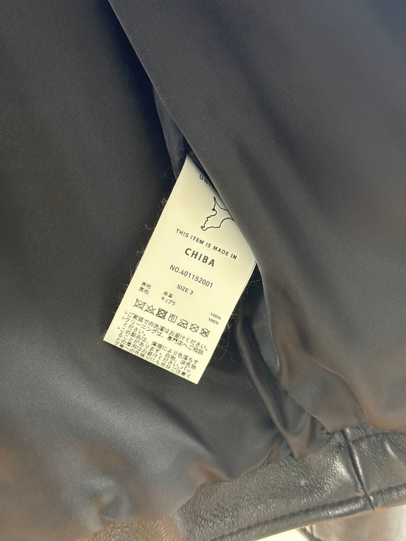 【美品】UNITED TOKYOラムレザーシングルライダースジャケット