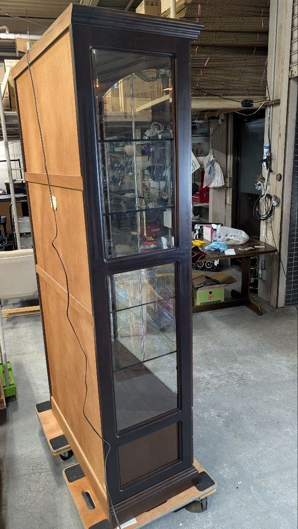 大川家具　ディスプレー家具　ガラスショーケース　キュリオケース