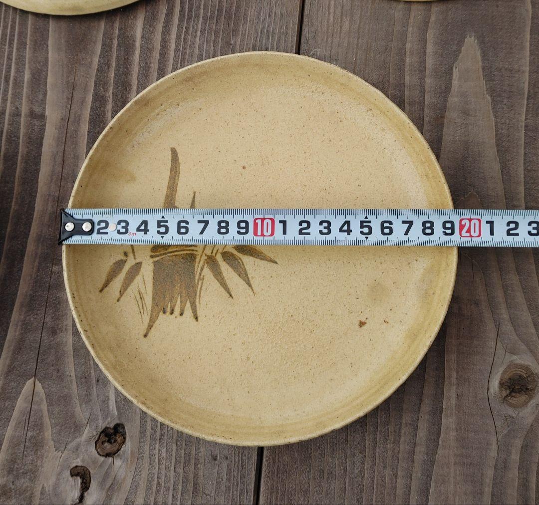 黄瀬戸、竹文中皿５枚