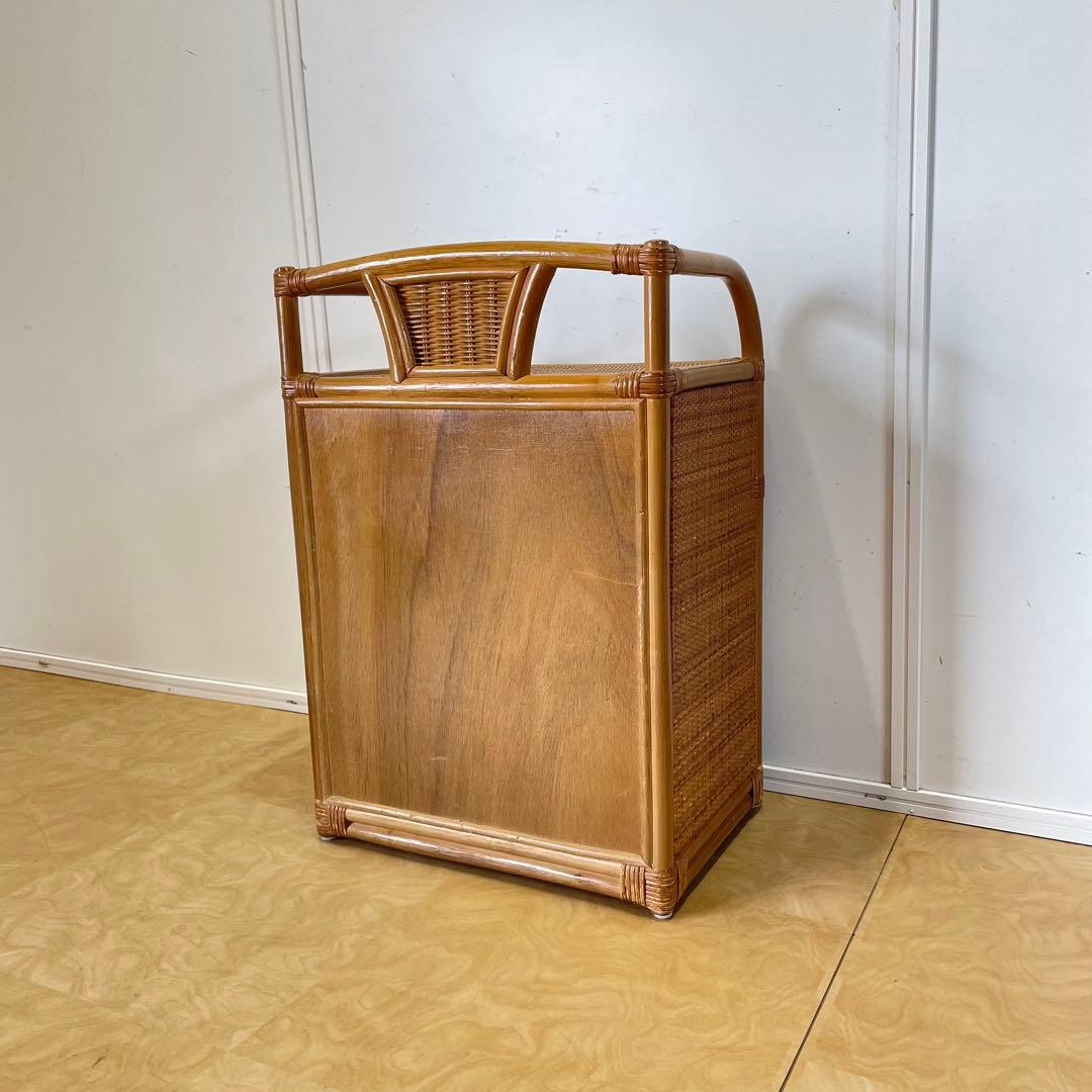 籐 ラタン 4段チェスト② 引き出し 収納 タンス 箪笥 電話台 ビンテージ