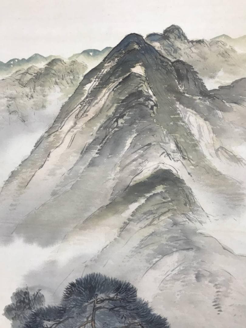 【真作】田中頼完/田中頼璋の男/山水人物図/掛軸/名家伝来/AC-129