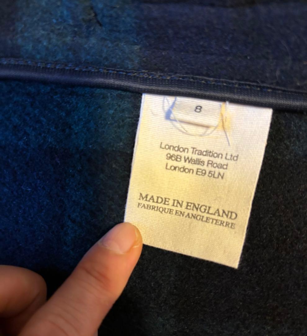 LONDON TRADITION ウールコート サイズ8 ネイビー　130cm