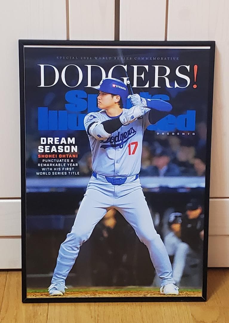 k14☆ドジャース大谷翔平 MVP！A3サイズポスターフレーム付き⑭セット