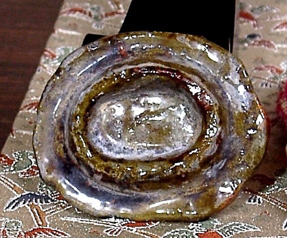 詳細不明　作者不明　花押在銘　楽焼　布袋香合　無傷　箱無　保証。