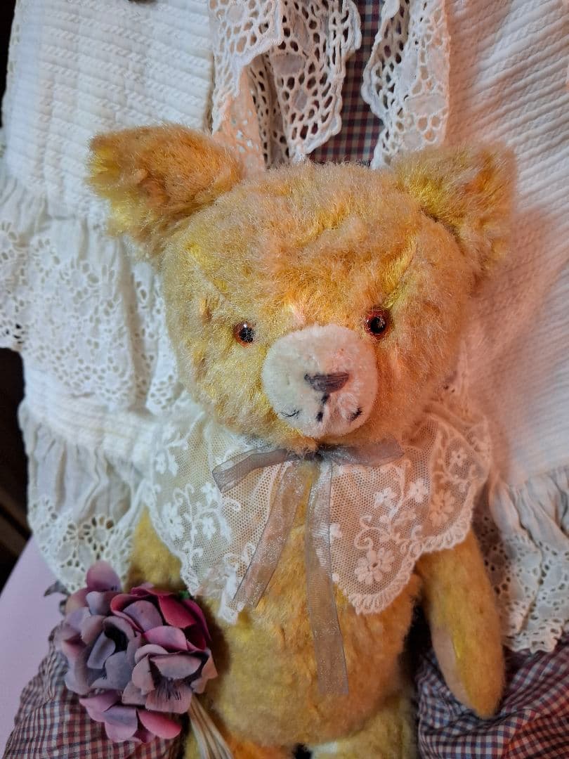 アンティーク★イエロー★テディベア★ぬいぐるみ★くま★クマ★ベアアンティーク雑貨