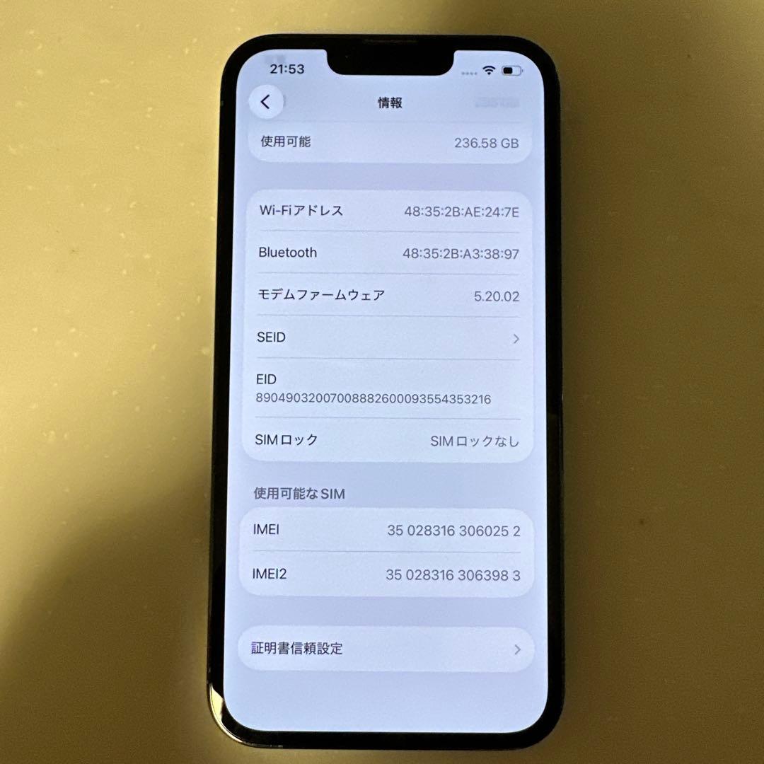 iPhone 13 Pro 256GB シエラブルー 美品 SIMフリー