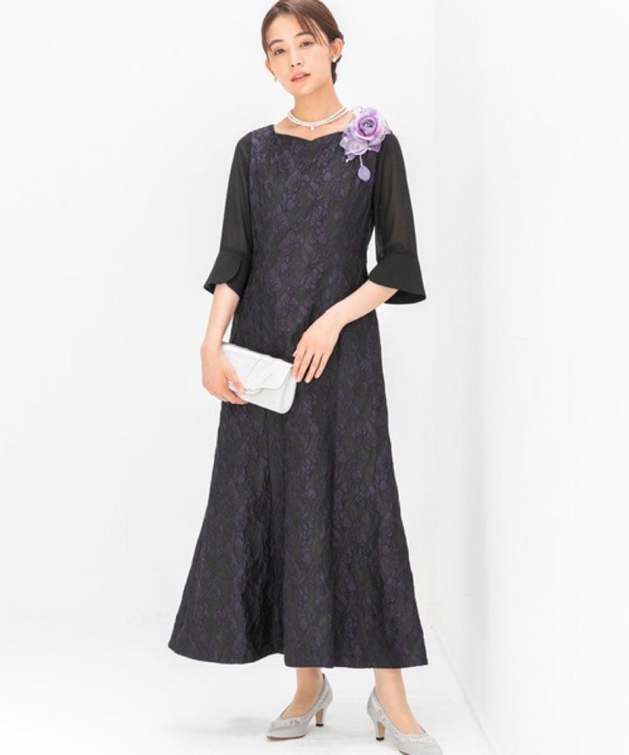 フォルムフォルマ　東京ソワール　ジャガードレース　マザードレス　9号