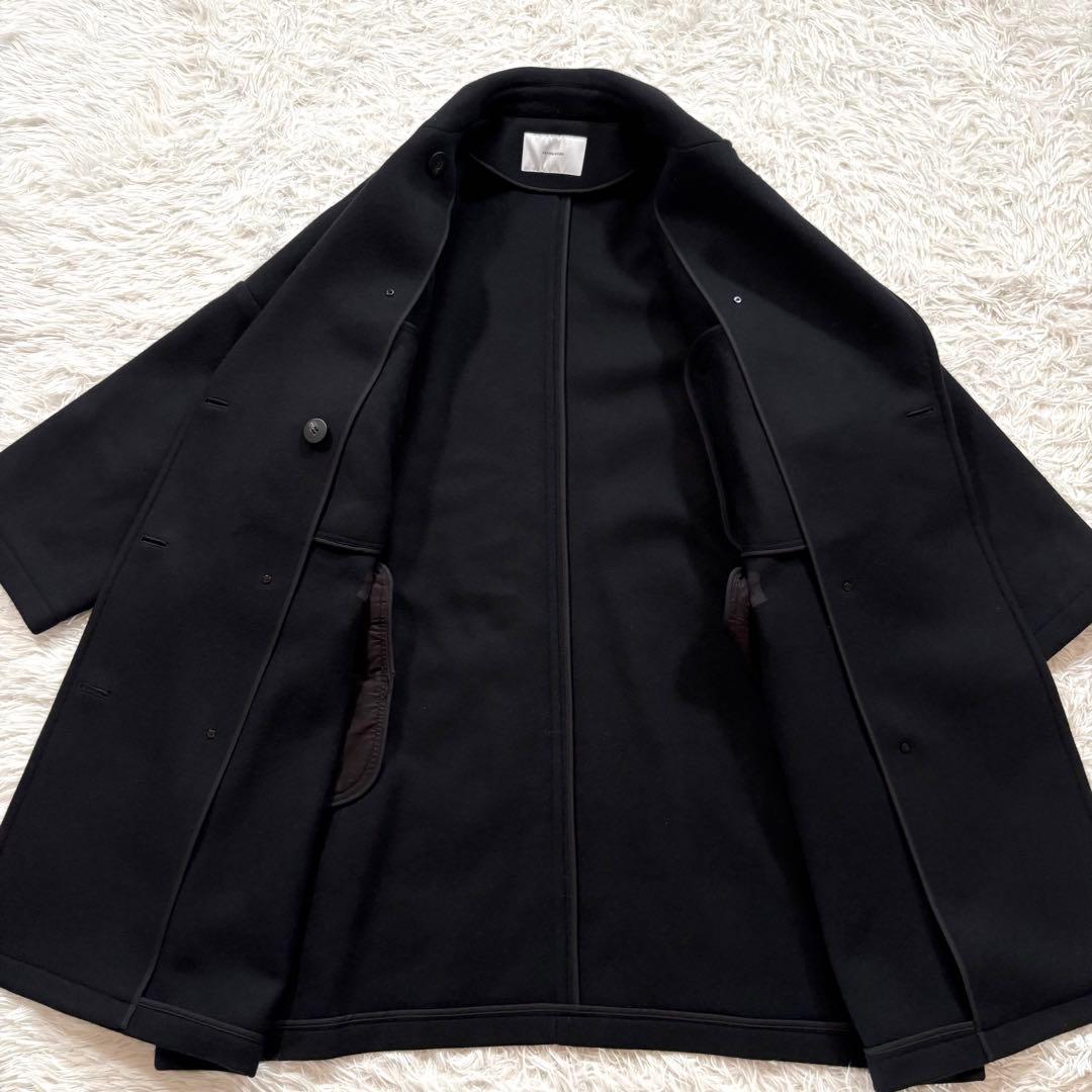美品✨フレームワーク　ロング　Pコート　メルトンウール　ダブル　ネイビー　38
