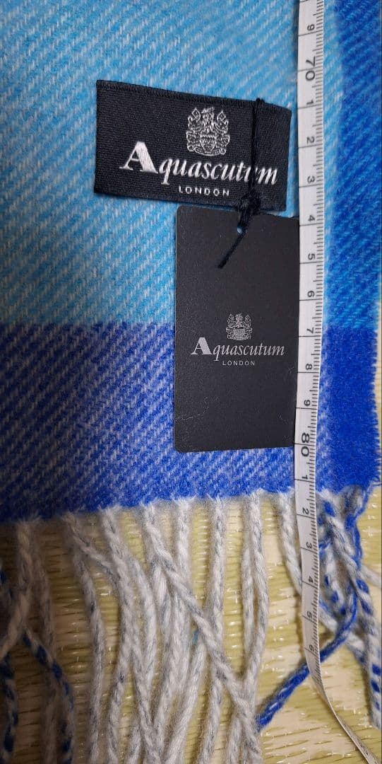 アクアスキュータムカシミヤ１００%マフラー