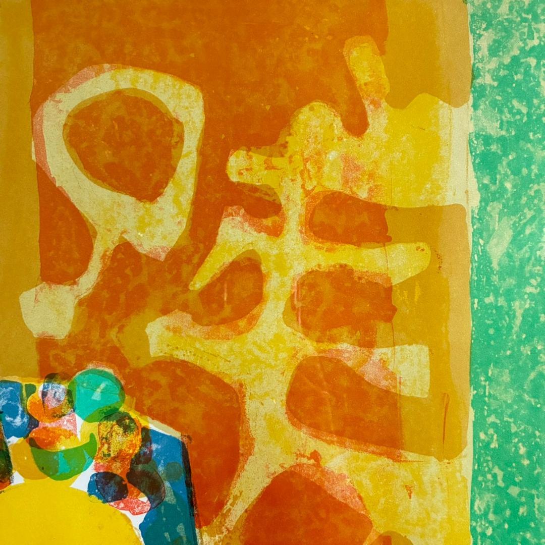 ポール・アイズピリ「パイナップルのある静物」リトグラフ 直筆サイン入 人気画家