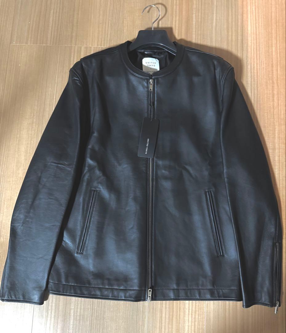 【新品未使用】UNITED TOKYO シングルライダース ラムレザー　4