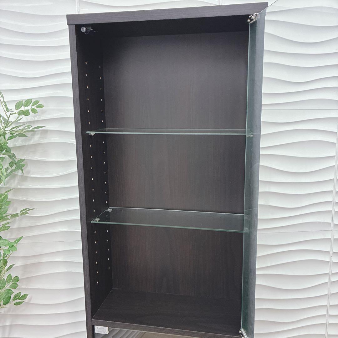 ⑤大阪府 神戸市 配達料無料！◇不二貿易◇ガラスコレクションケース◇ハイタイプ