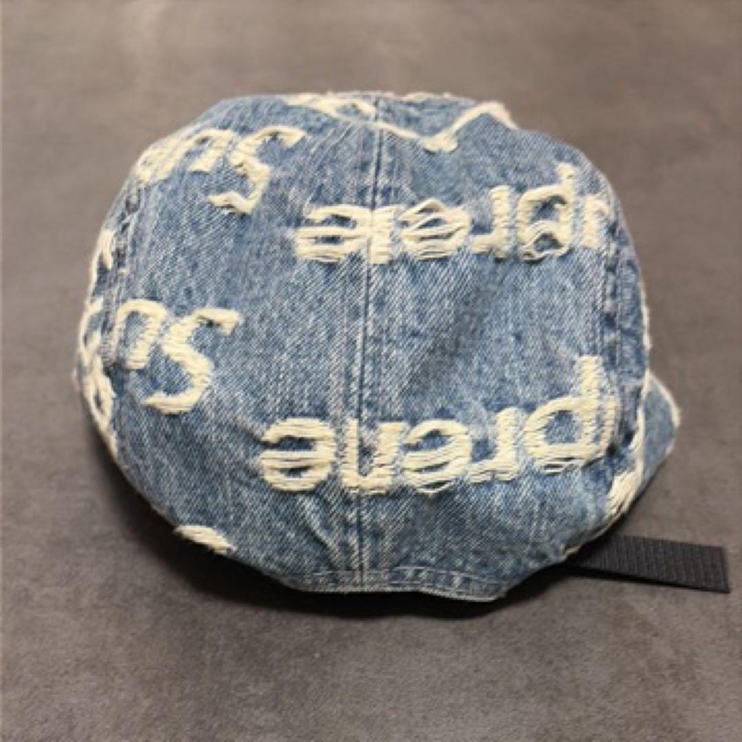 帽子 supreme Frayed Logos Denim Camp Cap