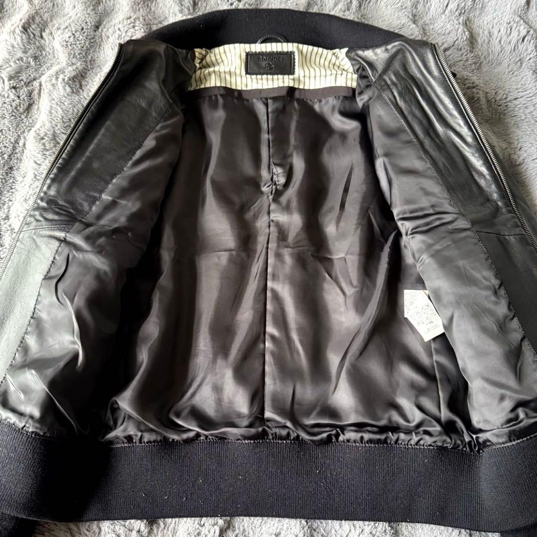 ÉDIFICE ブラックレザー ジャケットA-2 シープレザー ブルゾン 羊革