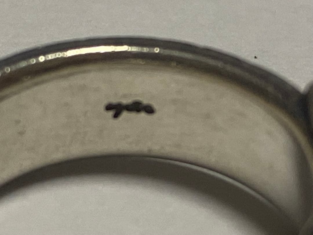 アガット　シルバーピンキーリング3号