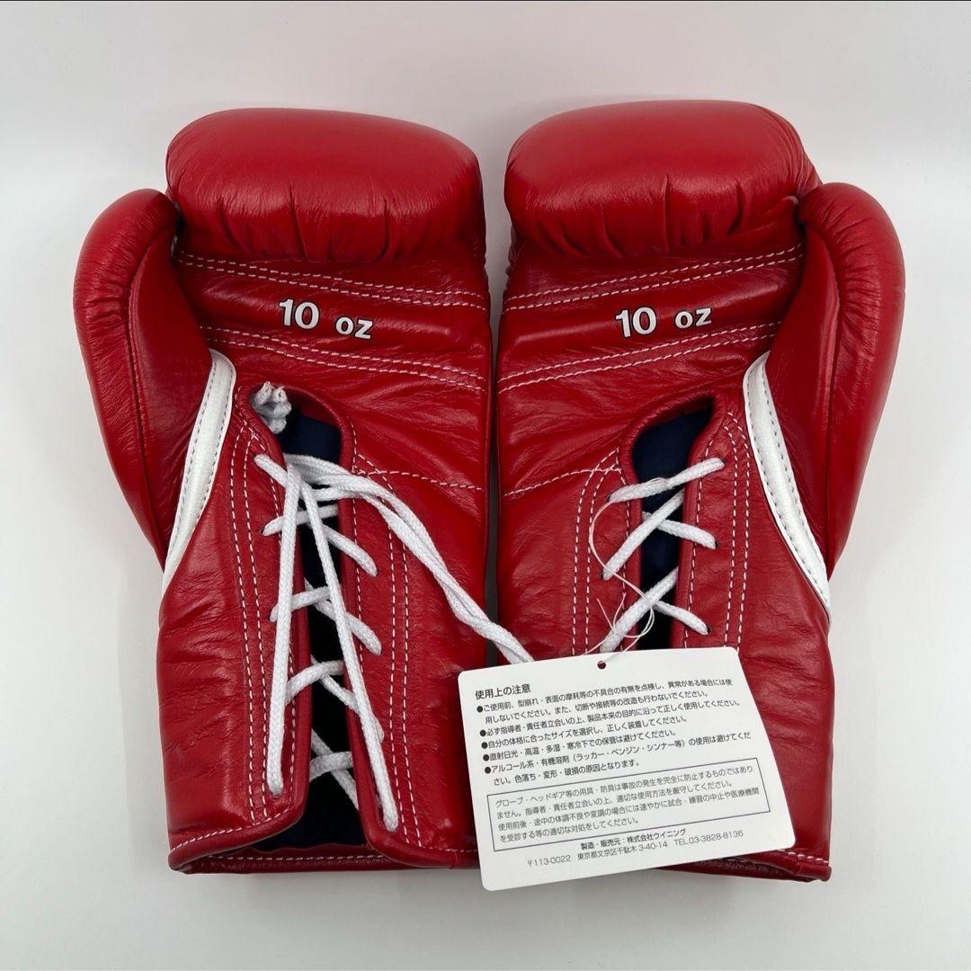 Winning グローブ 10オンス レッド ひも式