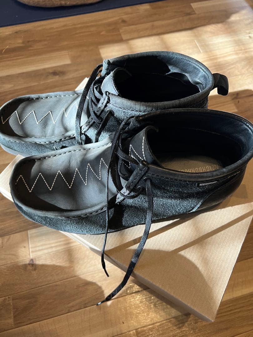 クラークス✖️ネイバーフッド　黒 スウェード