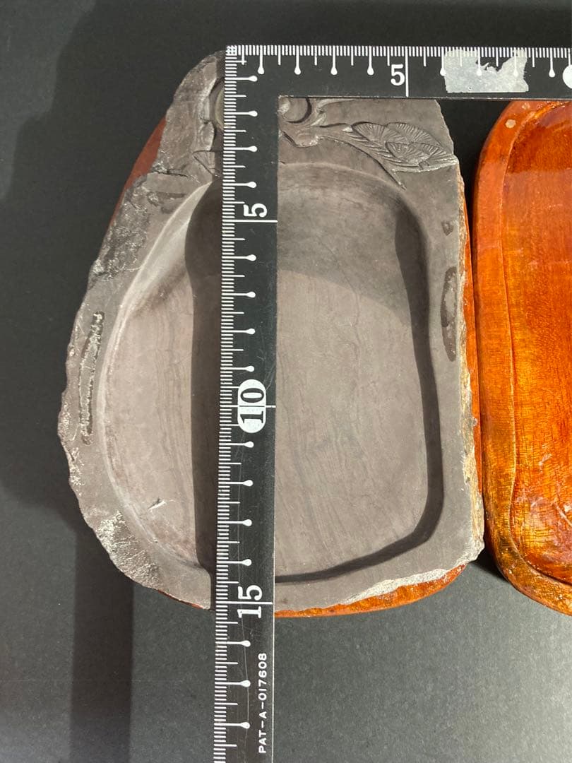 硯　端渓硯 端渓　書道　有眼　木箱　文鎮　高級手漉和紙　伊予　オマケ付き