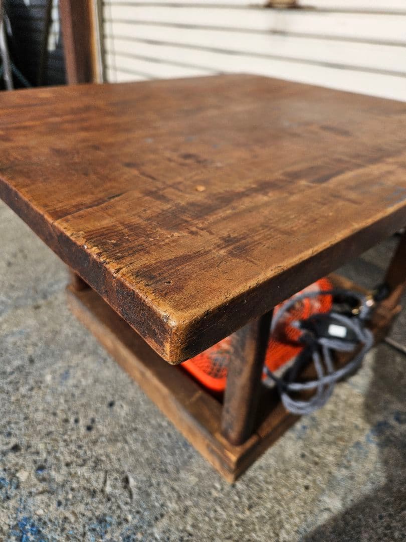 ジャパンアンティーク 古い櫓炬燵 レトロ 無垢材 天板 ヒーターユニット付き