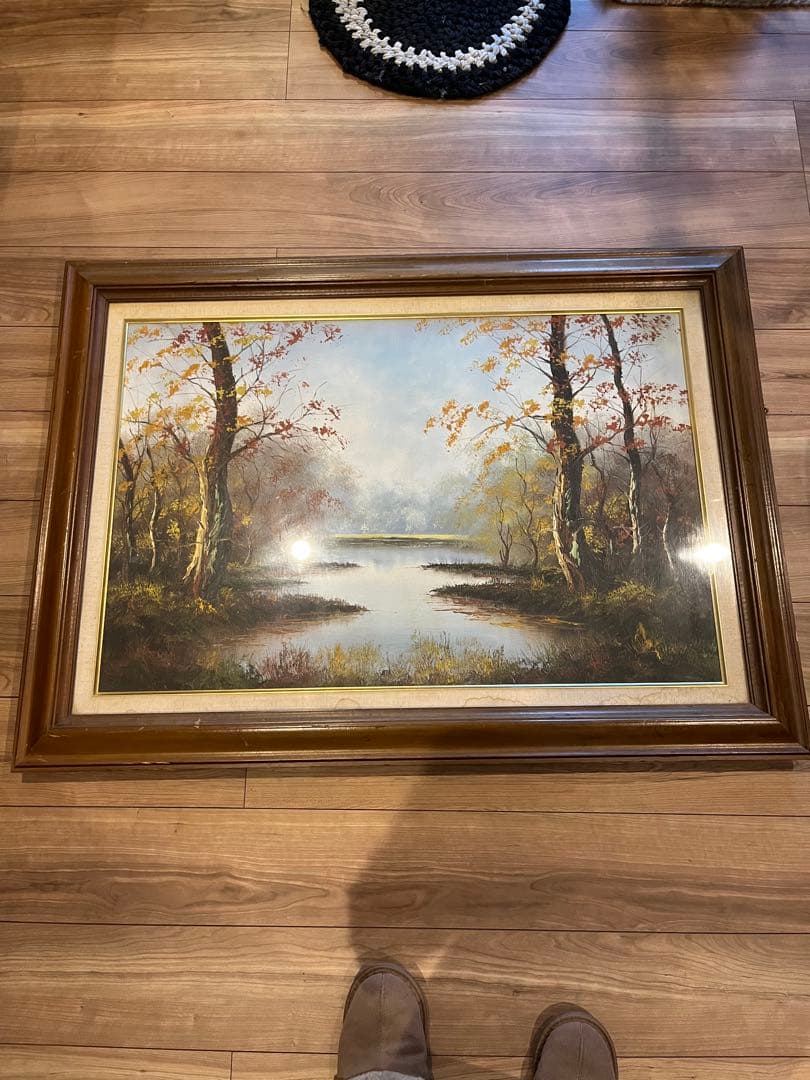 風景画 油彩額縁付き