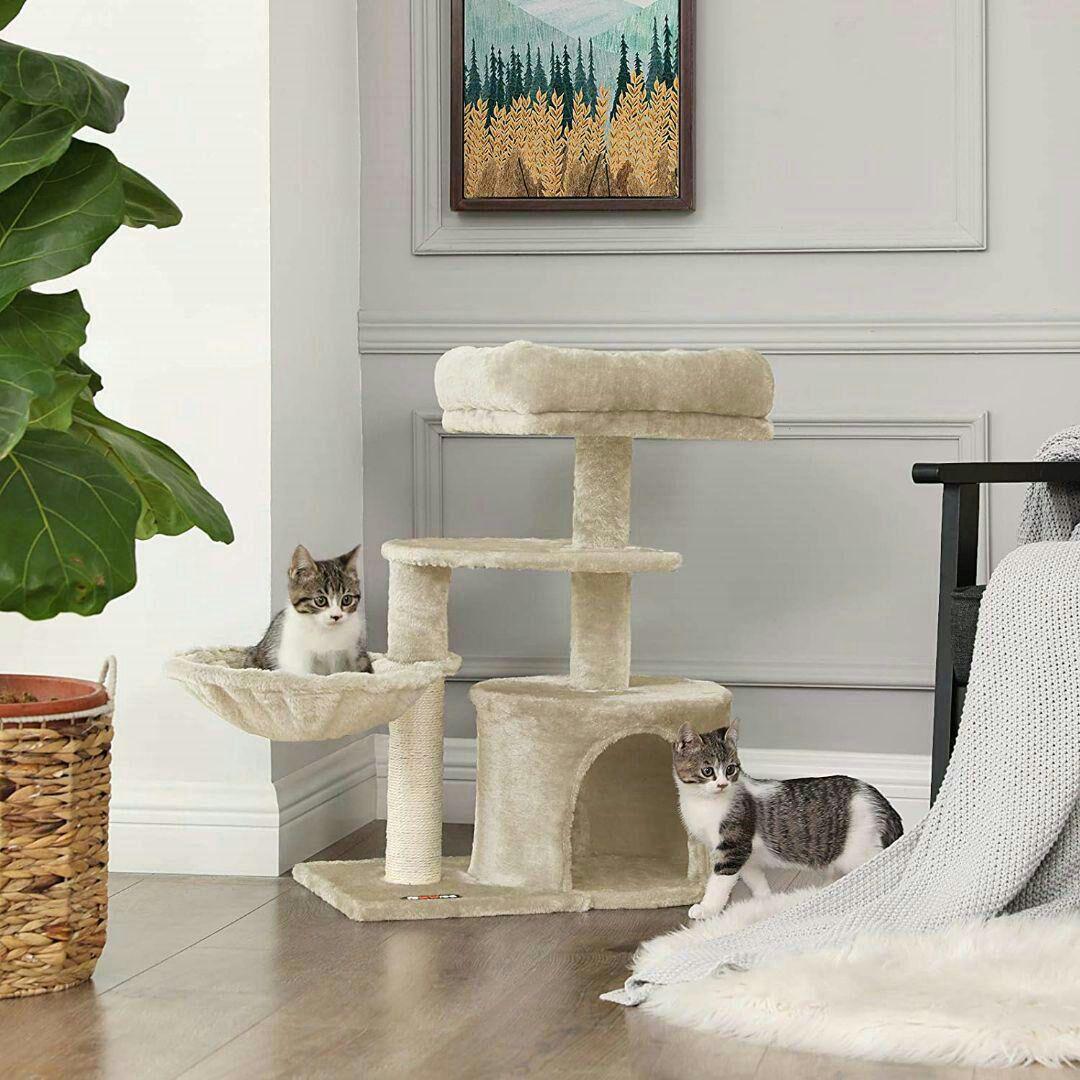 キャットタワー ミニ 子猫やシニア猫にお勧め 省スペース 爪とぎ 高さ68cm