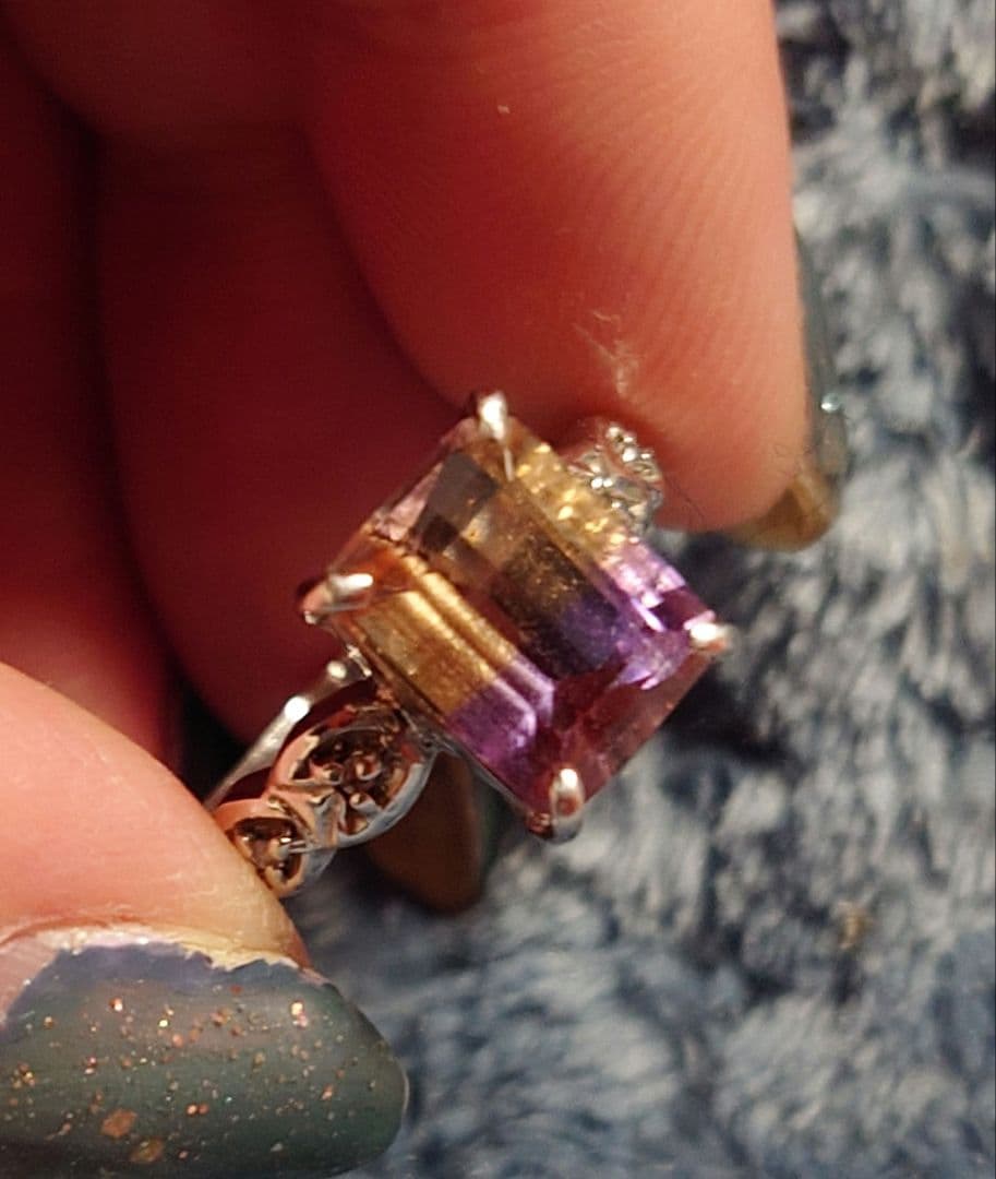 お正月セール！新品 アメトリン ダイヤリング 17号