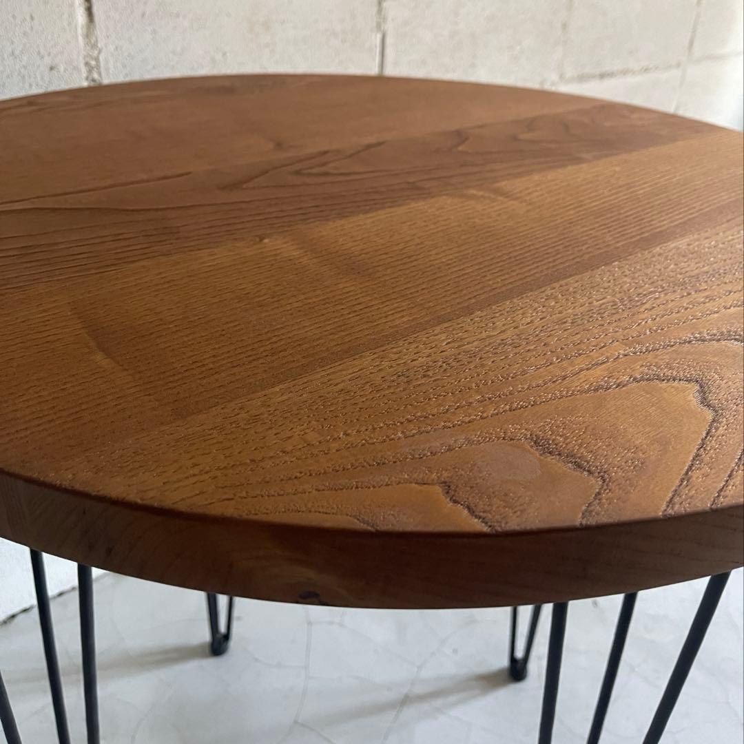 カナ　オーク無垢材　ダイニングテーブル　ラウンドテーブル　ヴィンテージ