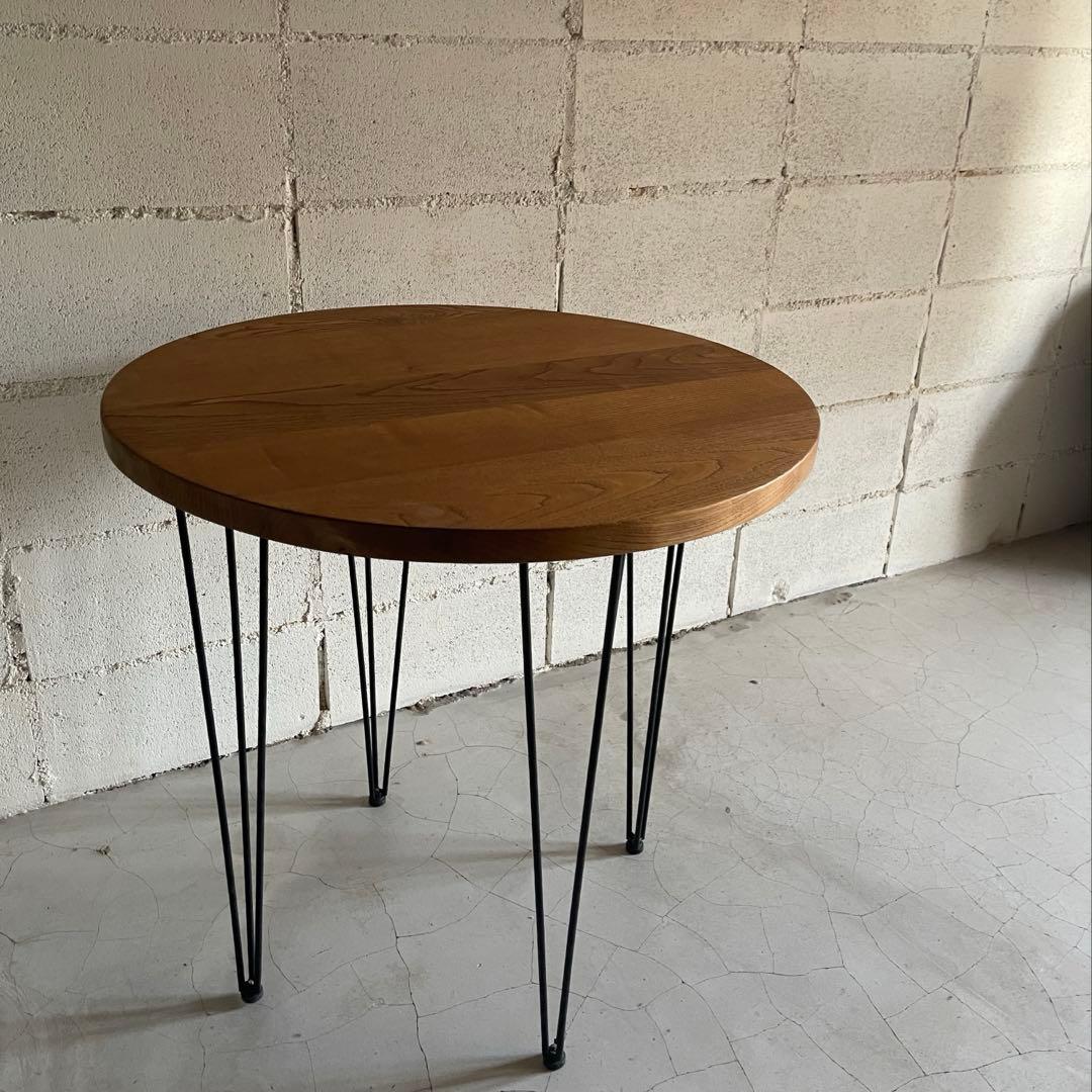 カナ　オーク無垢材　ダイニングテーブル　ラウンドテーブル　ヴィンテージ