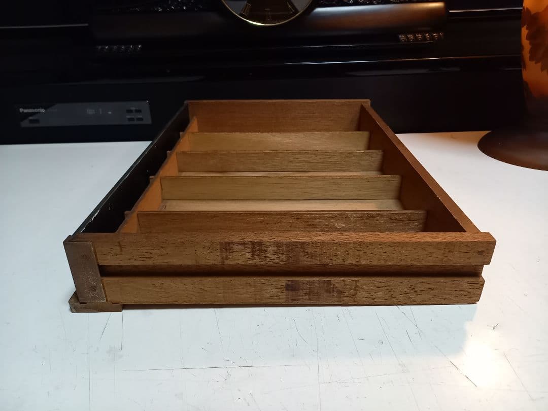 タイヤー印　ミラー　看板　付き　小物入れ　ディスプレイ　ケース　ウッド　トレー