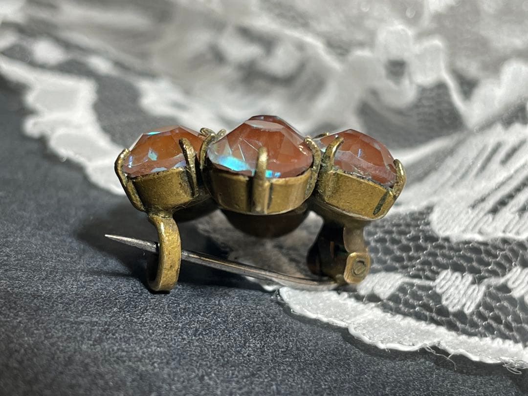 アンティーク　サフィレット　クラスターブローチ