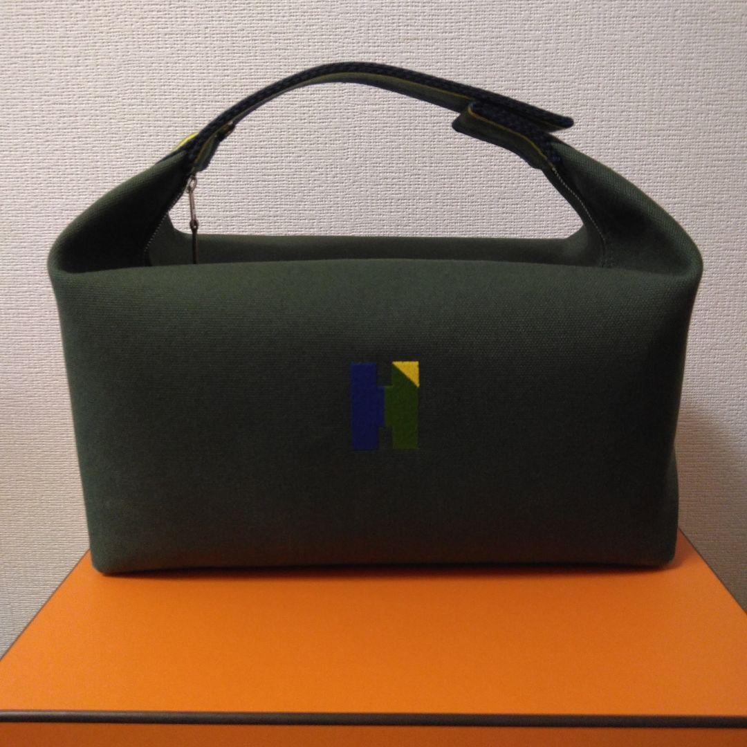 エルメス　HERMES 《ブリッド　ア　ブラック・Hパヴィヨン》 GM　カーキ