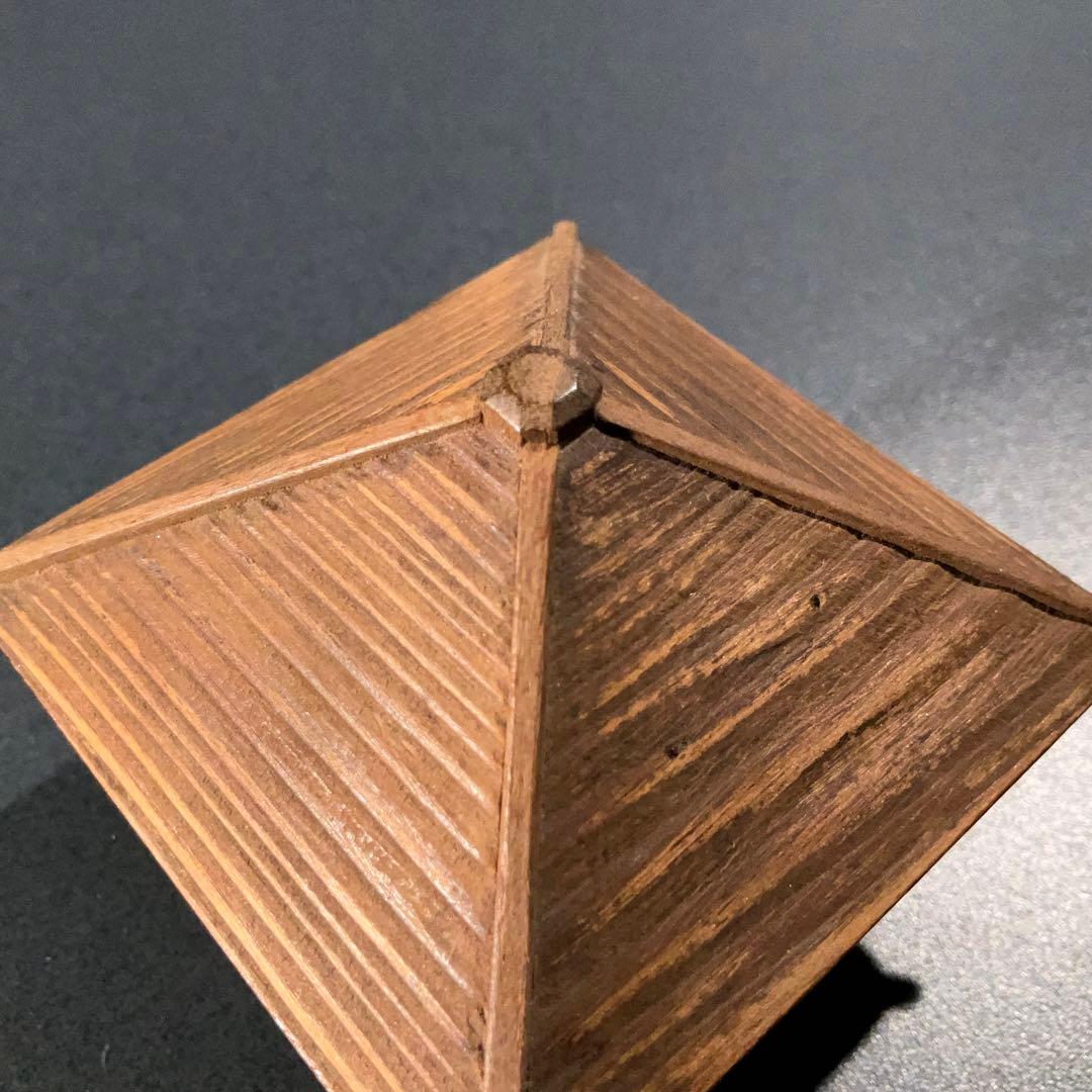 浮御堂古材　香合　お堂　誠中斎　大亀老師書付　R0935 ダP