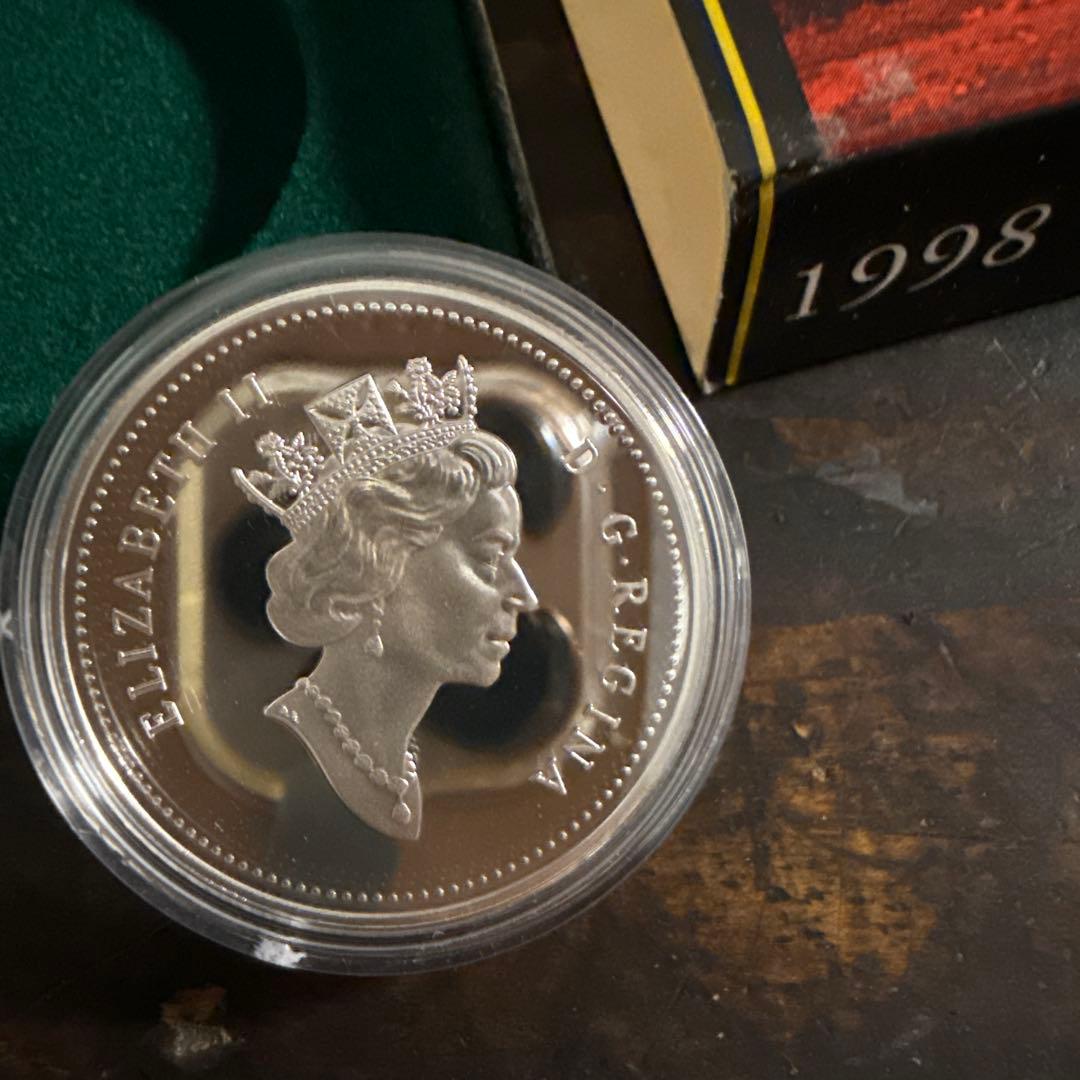 1998 カナダ銀ドル プルーフ RCMP 125 周年記念