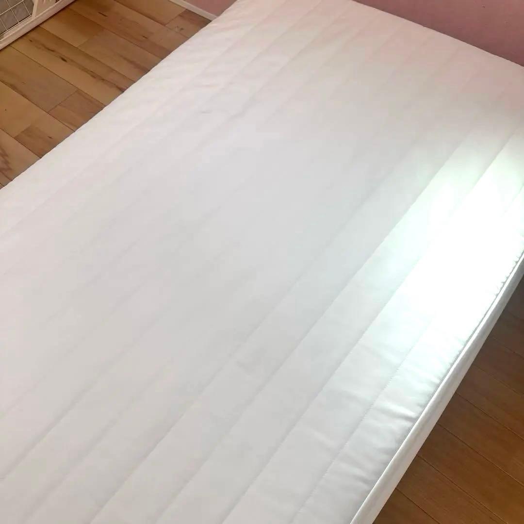 無印良品　脚付きマットレス ボンネル　シングル ホワイト②