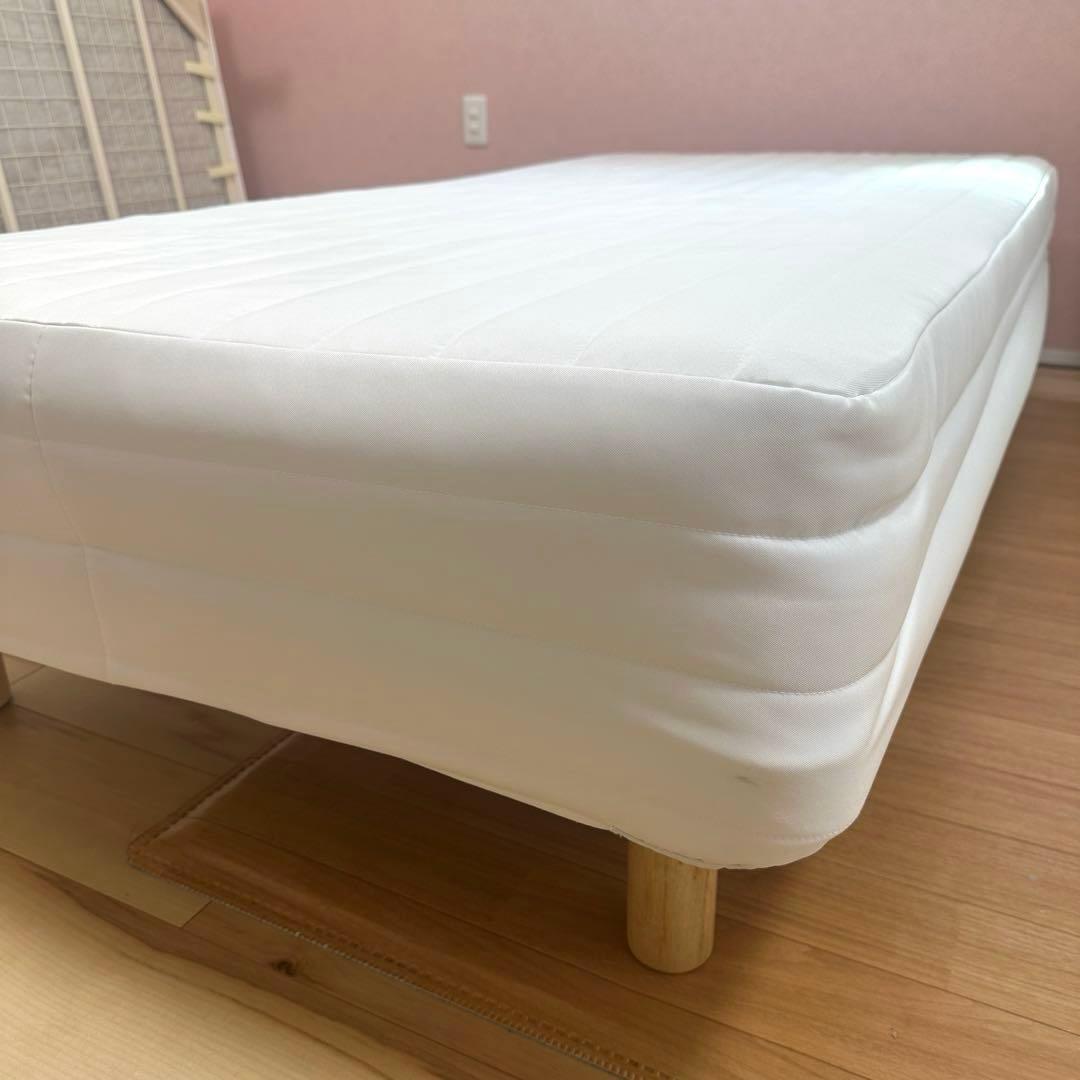 無印良品　脚付きマットレス ボンネル　シングル ホワイト②