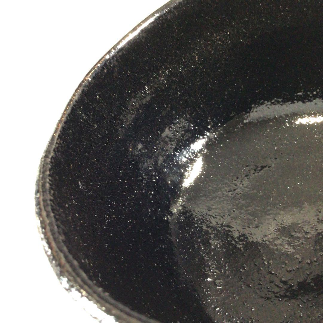 Ｐ６７９　黒楽茶碗　『佐々木松楽造』『大徳寺　福本積應　箱書』　共箱　茶道具